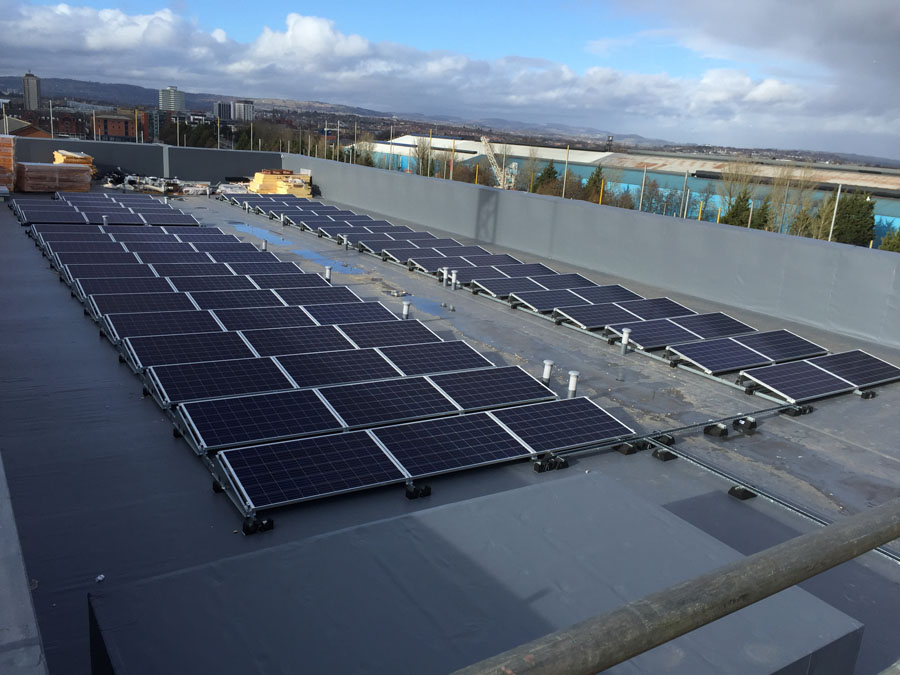 Solar Panels on industrial building